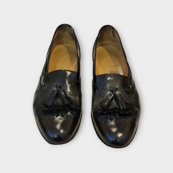 Salvatore Ferragamo Black Patent Leather Loafers